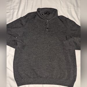 Paul James Junior's XXL 100% Wool Gray Long Sleeve 3 Button Pullover‎ Sweater